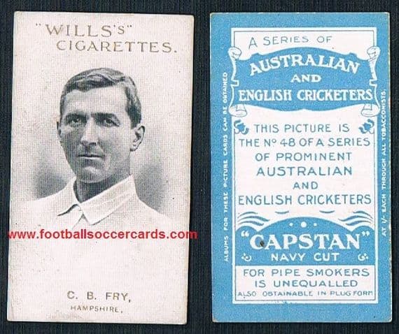 1900s Charles Burgess Fry Australian Capstan Wills card legendary footballer all time great