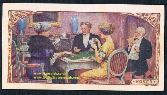 1900s Pelican Rouge poker cards game French trade card