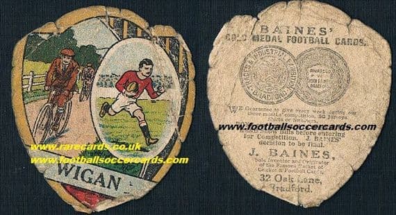 1900s WIGAN rugby cycling Baines