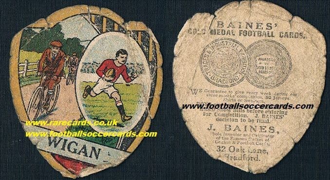 1900s WIGAN rugby cycling Baines