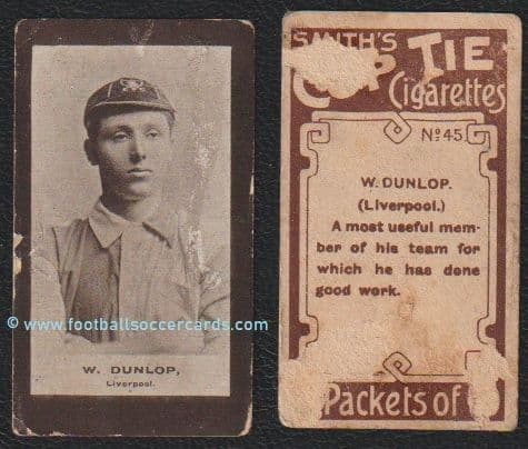 1901 Dunlop Liverpool Kilmarnock Scotland Smith's Cup Tie brown card - economy buy