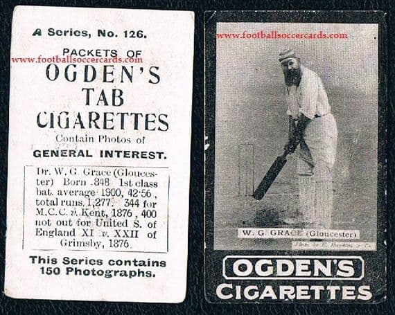 1901 W G Grace Ogden's A Series 126 General Interest legendary cricketer, the Babe Ruth of cricket!