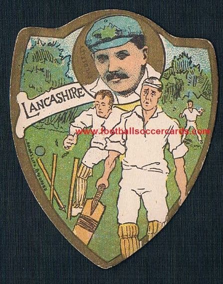 1902 Lancashire CCC cricket Baines card with Tyldesley