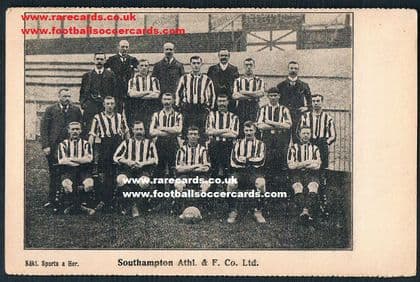 1903 Austro-Hungarian Empire postcard Southampton FC with Charles Burgess Fry! Czech