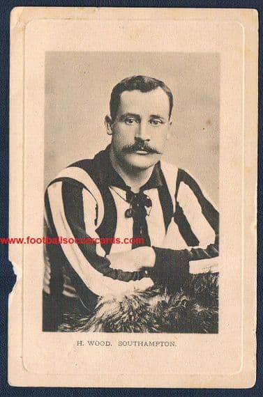 1903 Harry Wood Southampton Wolves & Walsall player, Pompey manager Wrench Series postcard