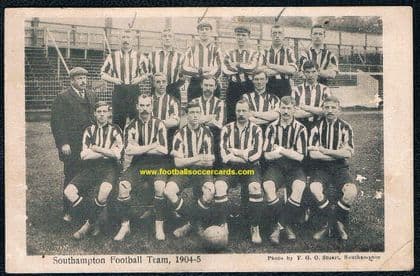 1904 -05 C.B. Fry & Southampton team postcard, J H Blake's Idlers Own Series  by FGO Smith