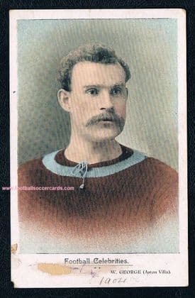 1904 Billy George card by the Birmingham Novelty Co., Aston Villa & England legend goalie