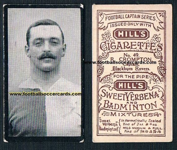 1905 Bob Crompton LEGEND Blackburn Rovers & England all-time great HILLS Captains