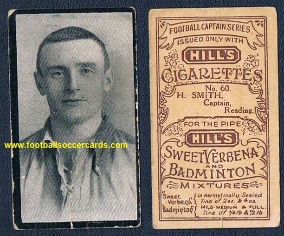 1905 Hill's Football Captain Series 60 Smith Reading SMALL LETTERING type