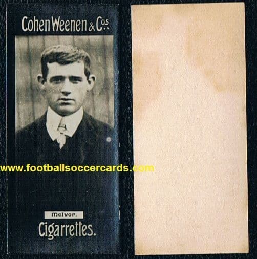 1905 Willie McIvor Blackburn Rovers Brentford Cohen & Weenen, a very rare card