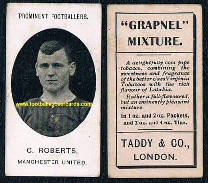 1907 Charlie Roberts rookie card Taddy Manchester United HOF