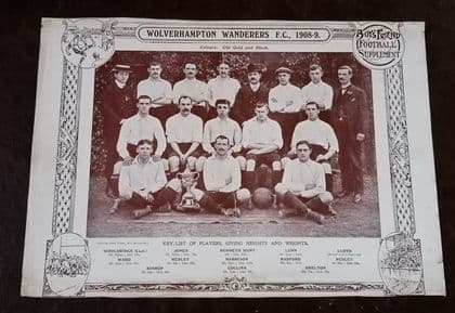 1908 -09 Boys Friend free gift original Supplement Wolves Wolverhampton Wanderers SOLD