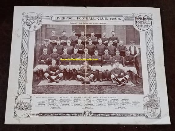 1908 -09 Boys Friend original gift supplement Liverpool & Alex Raisbeck SOLD
