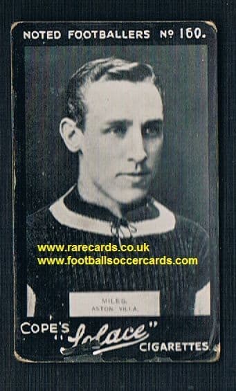 1908 Cope Bros. Solace cigarette 160 Miles Aston Villa