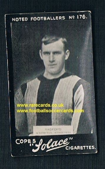 1908 Cope Bros. Solace cigarette 176 Radford Wolves