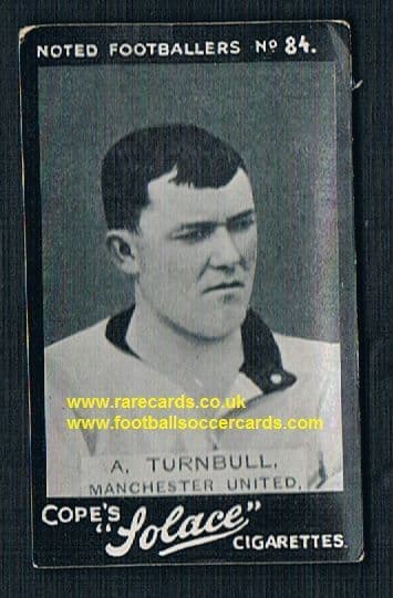 1908 Cope Bros. Solace cigarette 84 Turnbull Man Utd