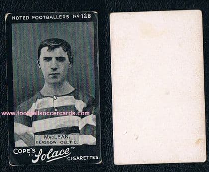 1908 David Prophet McLean, Celtic *DOUBLE GOLDEN BOOT* Bradford Preston Wed Copes Solace 128 -SOLD