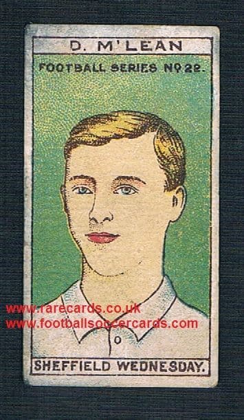 1908 Lovell s David McLean Forfar Sheffield Wednesday Dundee Preston ...