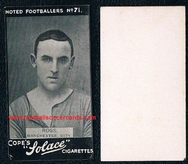 1908 Ross Man City  71 Cope Brothers cigarette card Solace type