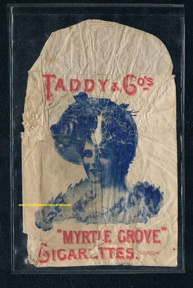 1908 Taddy cigarette tobacco packet Myrtle Grove cards wrapper empty ORIGINAL X.RARE !