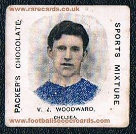 1909 -10 Vivian Woodward Packer's Chocolates trade card