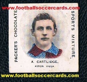 1909 Arthur Cartlidge H J Packer chox card Stoke Bristol Rovers Aston Villa