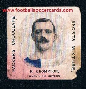 1909 Bob Crompton Hall of Fame Blackburn Rovers player & manager legend, H J Packers card LOW PRICE