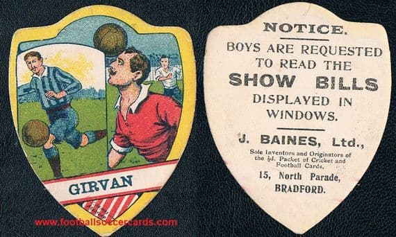 1910 Baines GIRVAN Scotland Ayrshire card, pre-Seasiders club, this is the original !