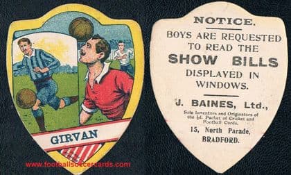 1910 Baines GIRVAN Scotland Ayrshire card, pre-Seasiders club, this is the original !