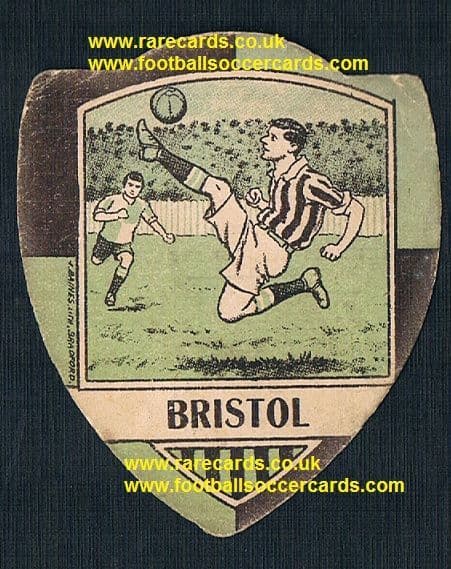 1910 Bristol Rovers quartered pirates Baines card