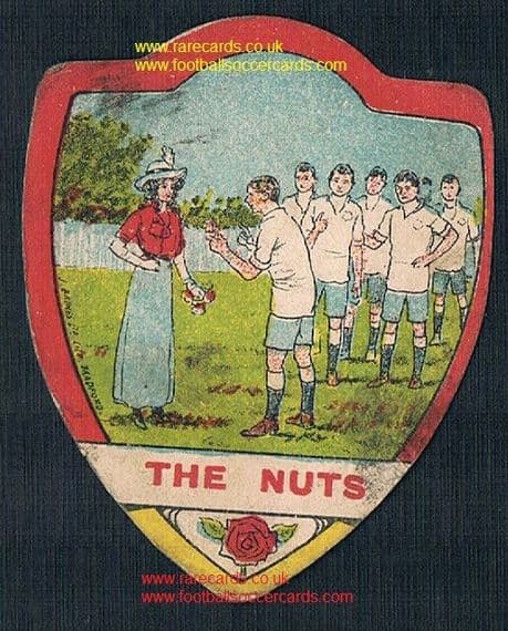 1910 English Lancashire K' Nuts (in may) Red Rose Lady & Lancs team