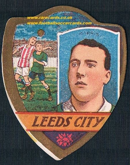 1910 Leeds City rookie card of Tom Morris, by Baines, also Grimsby Brighton Coventry Scunthorpe