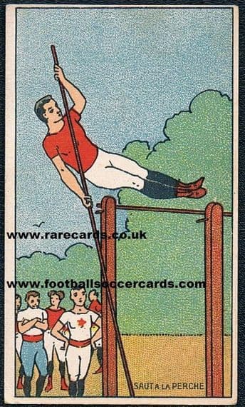 1910's Pole Vault trade card French