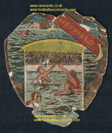 1910 Sheffield water polo team card by Baines