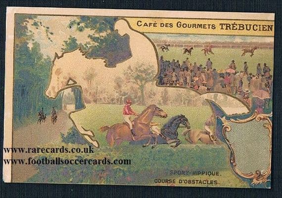 1910s horse racing national hunt trebusien French trade card