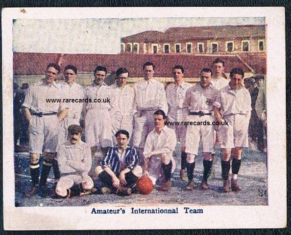 1911 English Amateur team Spanish card