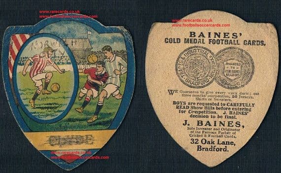 1912 Clyde F.C. Scotland rare Baines card