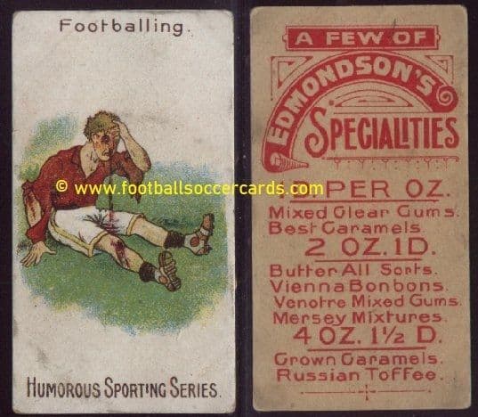 1912 Edmondsons Russian Toffees, Humorous Sporting Series Footballer card