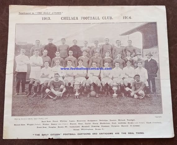 1913 Daily Citizen Chelsea free gift supplement rarity