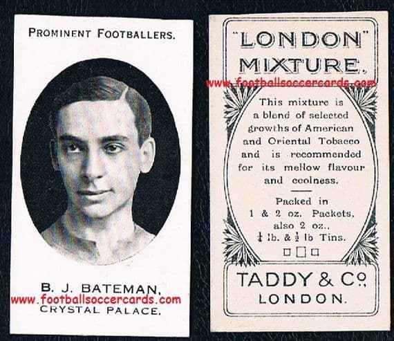 1914 B J Bateman Crystal Palace Taddy London Mixture card