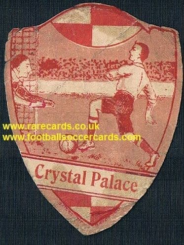 1914 Crystal Palace F.C. football card by Baines fountain pen type