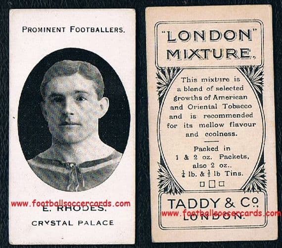 1914 E. Rhodes Crystal Palace Taddy London Mixture card