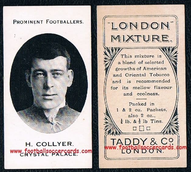 1914 H Collyer Crystal Palace Taddy London Mixture card
