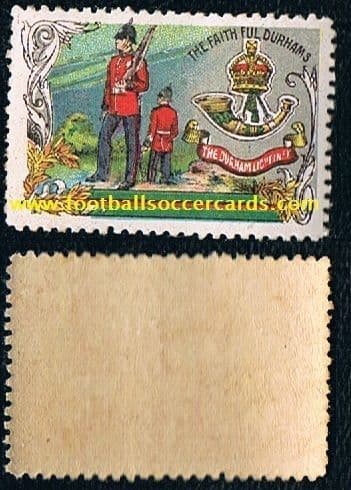1914 Military stamp Durham Light Infantry Regiment Faithful Durhams Green Jackets The Rifles