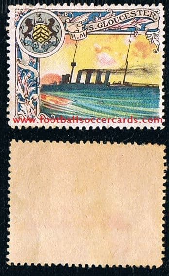 1914 military stamp navy HMS Gloucester 1909-1921 Goeben & Breslau