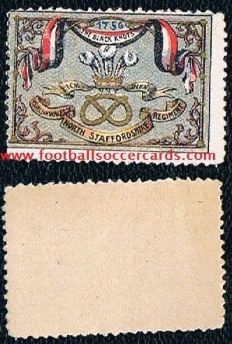 1914 North Staffs Regt ww1 military stamp Staffordshire