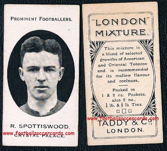 1914 R Spottiswood Crystal Palace Taddy London Mixture card