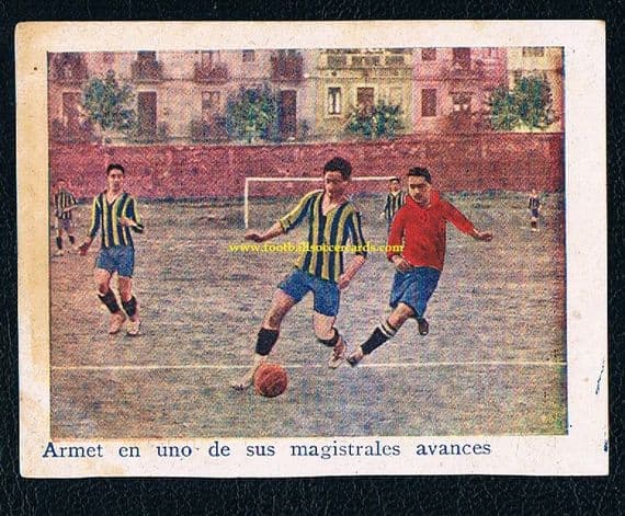 1915 Armet Kinke in action earliest Spanish football card series