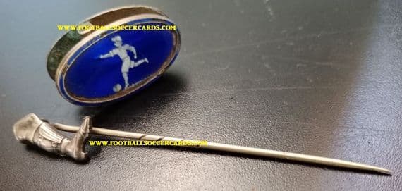 1918 -1920s unique gifts 2 Women's Ladies Girls football soccer relics: 1 enamel brooch & 1 hat pin