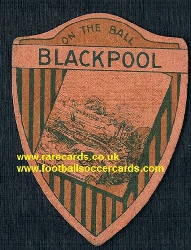 1918 Blackpool Baines RARE TYPE shield poetry back, coloured card